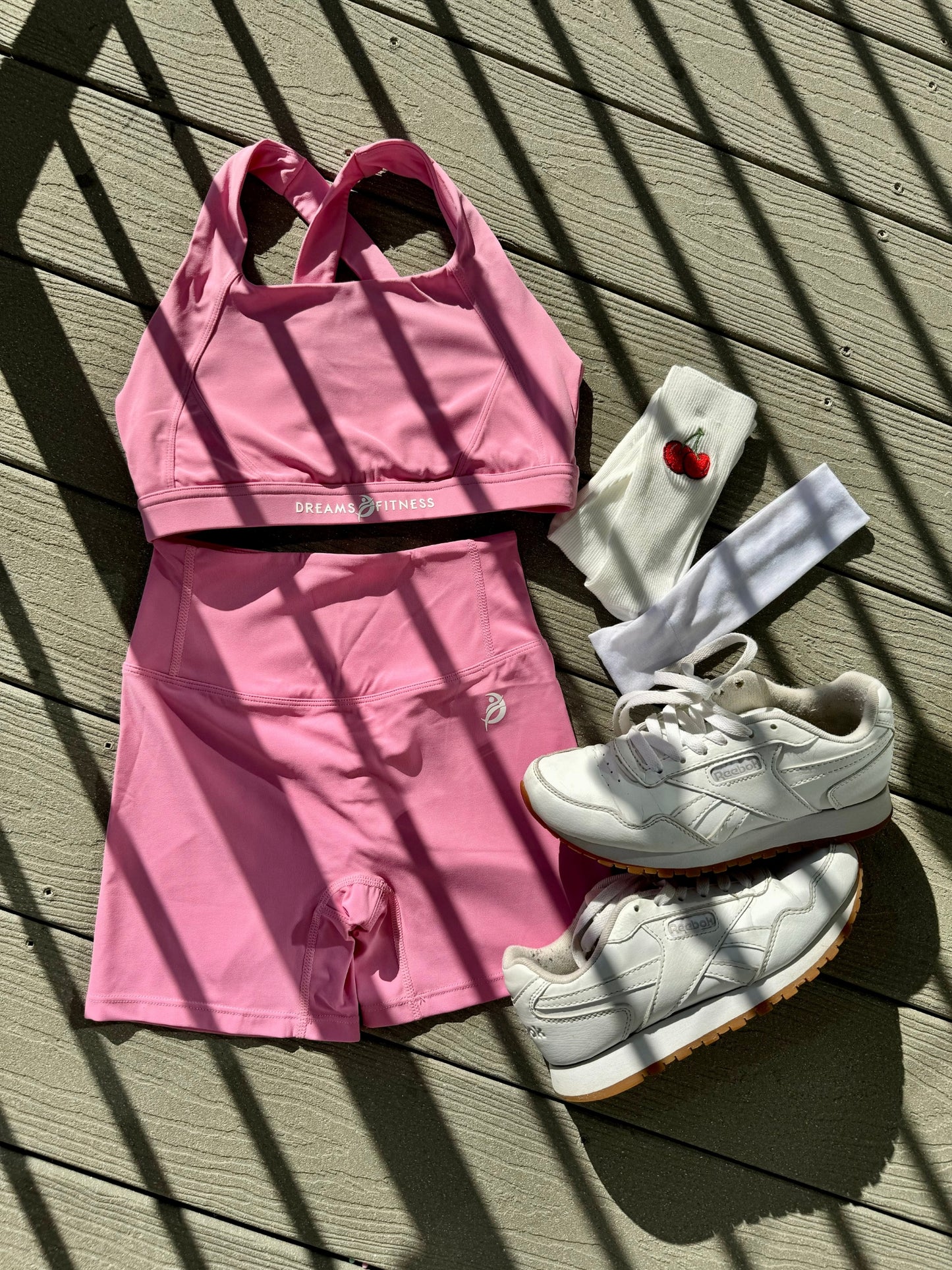 Bubble Gum Pink Wide Strap Sport Bra