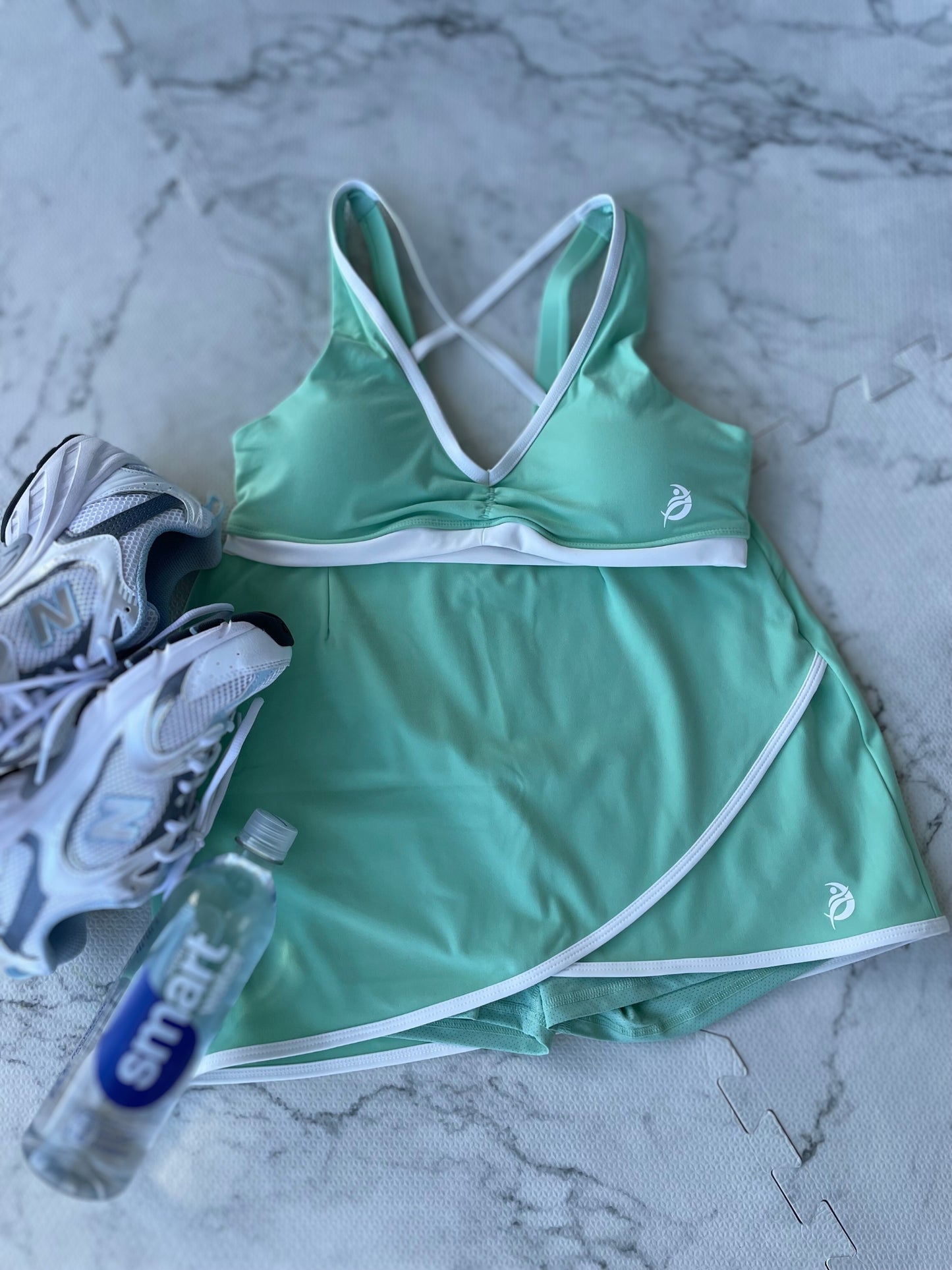 Taffy Green Mini Skort Set
