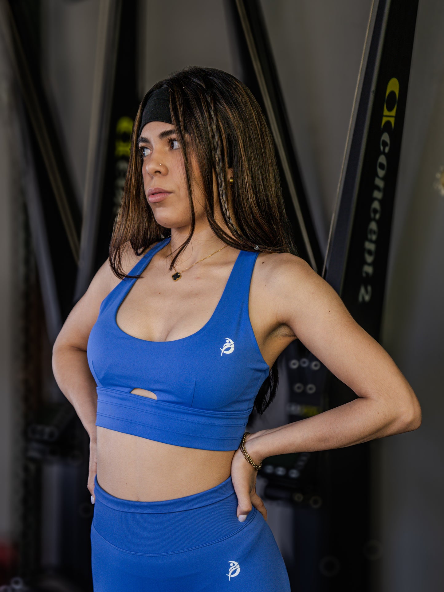 Cobalt Blue Keyhole Sports Bra