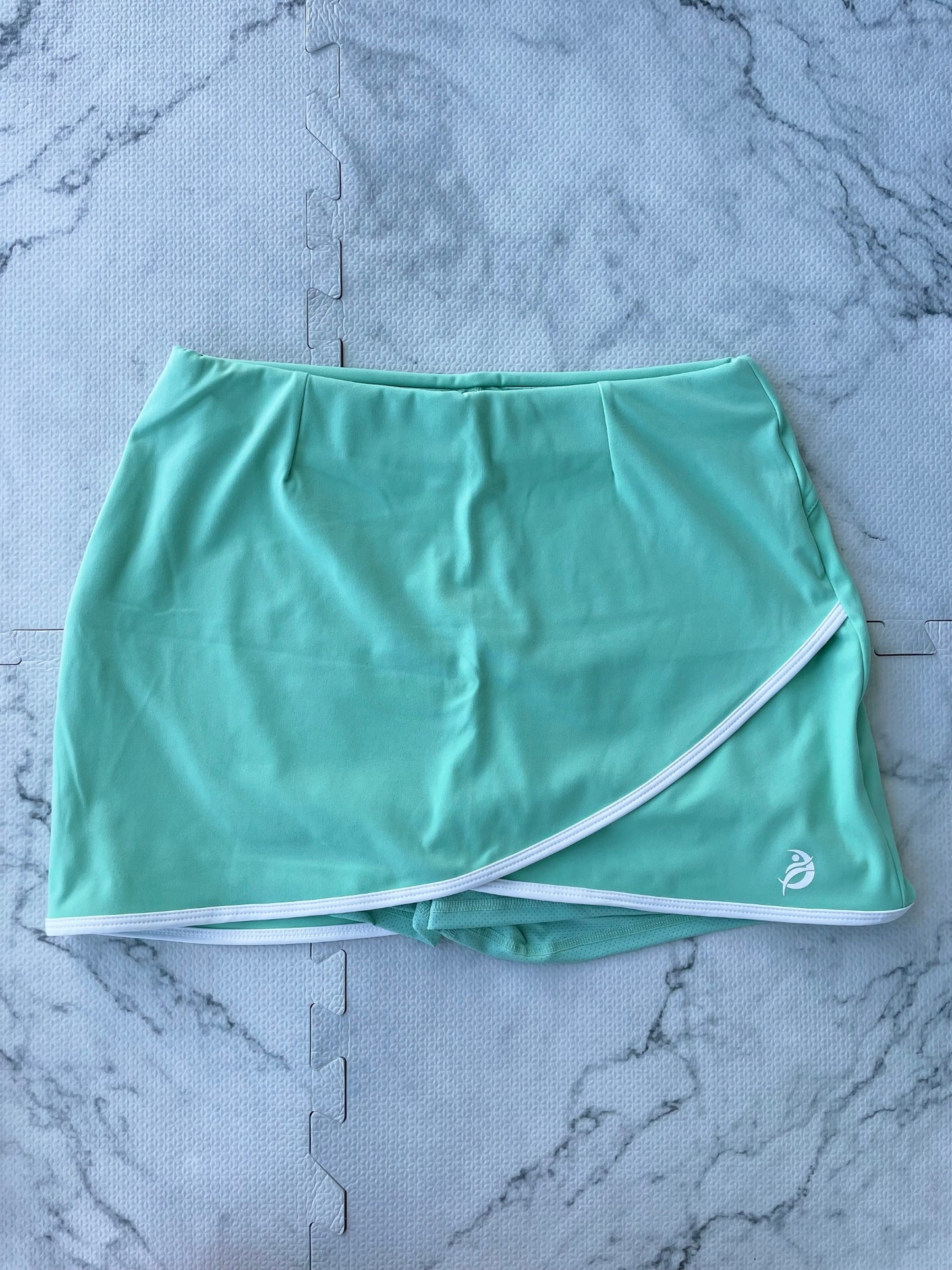 Taffy Green Mini Crossed Skort