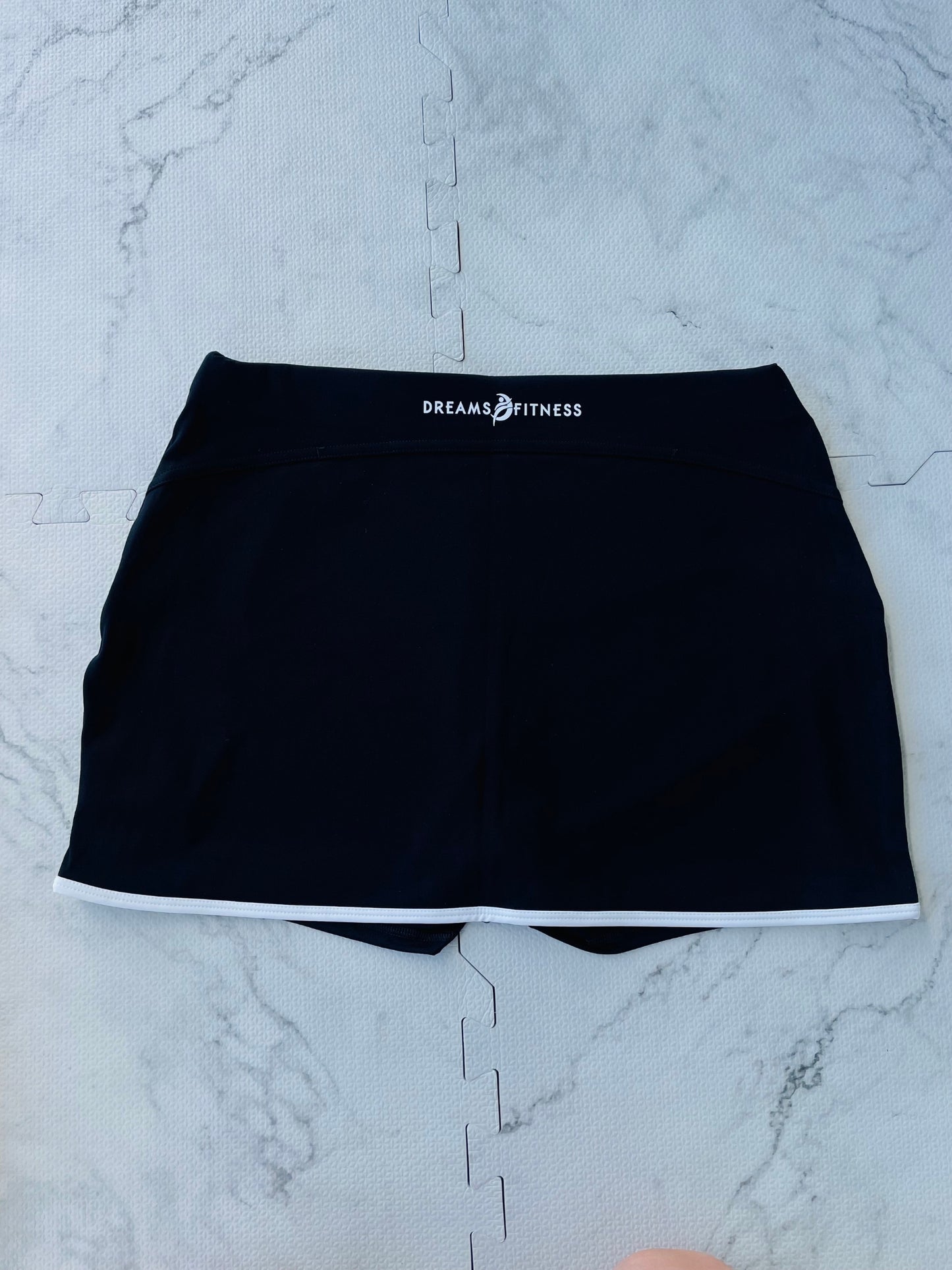 Black Mini Crossed Skort