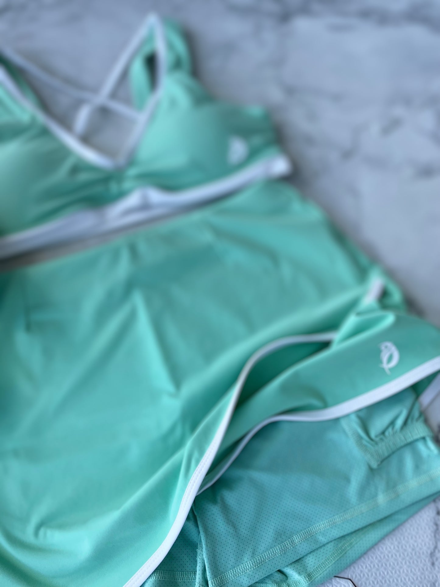 Taffy Green Mini Skort Set